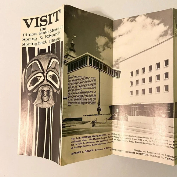 Vintage Illinois State Museum Travel Brochure Heart of Lincoln Land Postcard - Picture 7 of 16